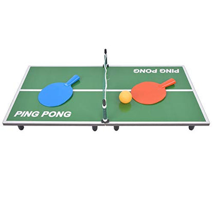 Indoor Mini Table Tennis Game - Portable Folding Pong Table for Family Fun & Exercise