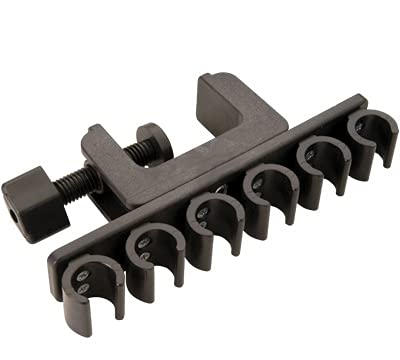 Joe Porper’s Adjustable Pool Cue Rack – 6-Place Cue Holder, Portable Billiard Stick Rack for Home Tables, Game Rooms & Pool Halls, Secure Non-Slip Design