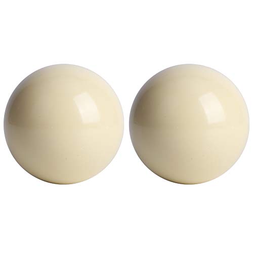 Cue Ball 2pcs White Billiard Balls Professional Pool Balls Smooth 2.25Inches for Pool Table Game Rooms Sports Match