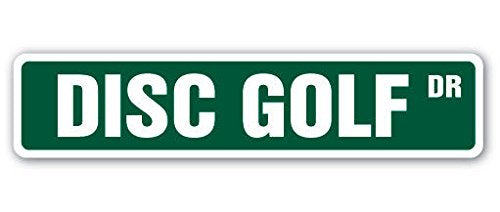 DISC Golf Street Sign Targets Baskets Bags Team Coach| Indoor/Outdoor | 8" Wide Sticker Decal