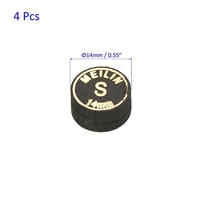 M METERXITY Pool Cue Tips - Laminated Billiard Cue Tips Multiple Layer Faux Leather Apply to Pool Cues/Snooker - size: 14mm, style: Soft