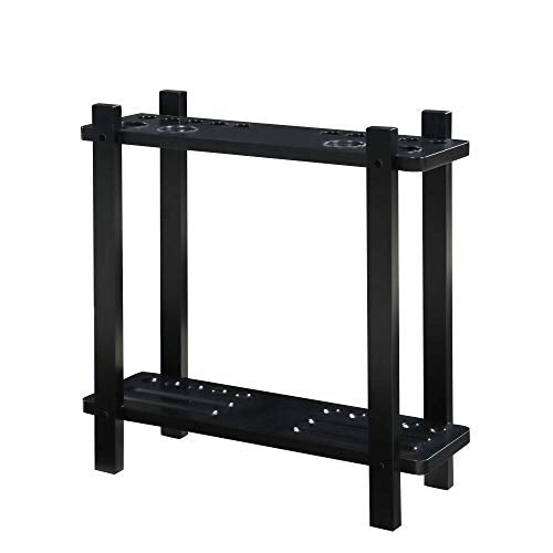 Hathaway Classic Floor Billiard Pool Cue Rack, Finish, 10.25"L x 29"W x 28.25"H, Black