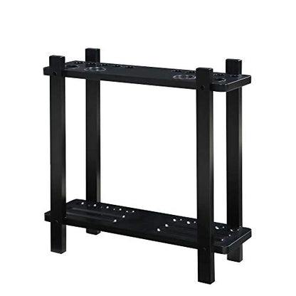 Hathaway Classic Floor Billiard Pool Cue Rack, Finish, 10.25"L x 29"W x 28.25"H, Black