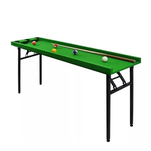 Portable Billiard Pool Table, Miniature Pool Practice Table with Folding Table Legs, for Beginner Recroom Livingroom (Color : Green2, Size : 2x0.5m/6.56x1.64ft)