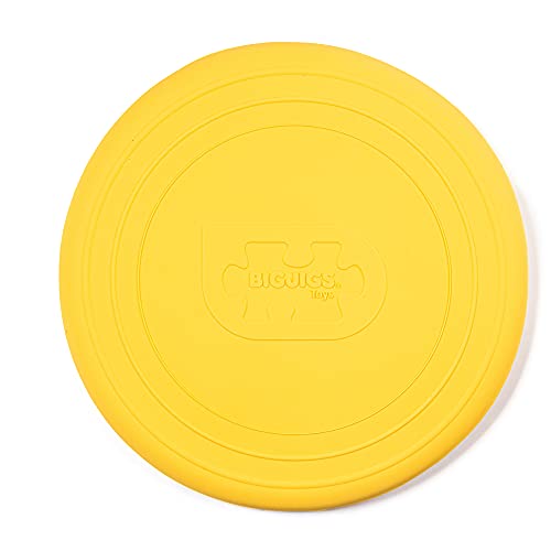 Bigjigs Toys Frisbee Flying Disc (Honey Yellow) - Silicone Frisbee for Kids, Quality Flying Saucers, Beach Toys & Garden Toys, Holiday Toys for Toddlers - color: Honey Yellow