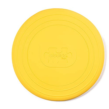 Bigjigs Toys Frisbee Flying Disc (Honey Yellow) - Silicone Frisbee for Kids, Quality Flying Saucers, Beach Toys & Garden Toys, Holiday Toys for Toddlers - color: Honey Yellow