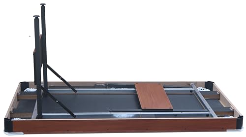 6ft Billiard Table Pool Table for Home, Professional Style MDF Top with Steel Legs & Blue Velvet Cloth, Foldable Game Table for Office, Apartment, Family Game Room Indoor Entertainmen