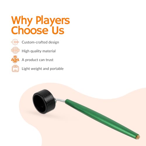 Aluminum Circle Pool Chalk Holder - Use with TAOM Pyro or TAOM V10 Chalk - Slip-in Pocket Pool Cue Chalk Holder - Cover Billiard Supplies - Snooker Accessory Chalk - color: Green