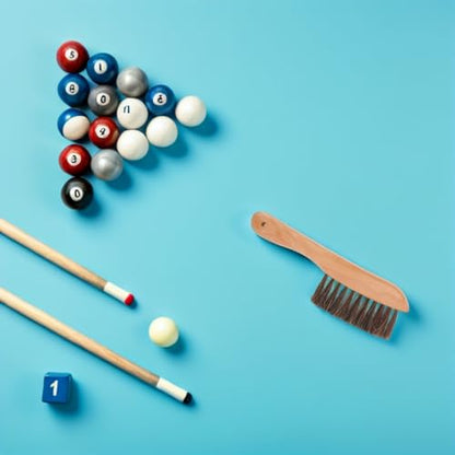 Pool Table Brush Soft Horsehair Billiard Table Cleaning Brush with Handle for Felt Surface Pool for Home Bar Game Rooms Billiards Accessories