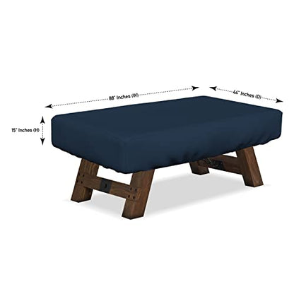 Covers & All Air Hockey Table Covers, Made of 12 Oz Waterproof & UV-Resistant Cover Max Fabric, Suitable for Indoors/Outdoors (88" W x 44" D x 15" H, Blue) - color: Blue