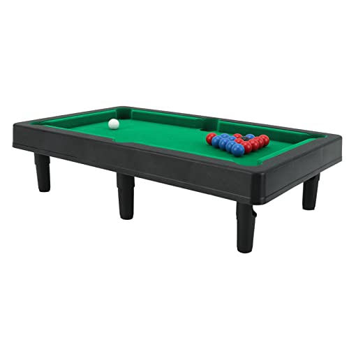 Aramox Miniature Billiard Pool Game Set Sturdy Material Hand Eye Coordination Toy for Kids Ages 5 and Up, Great Desk Decoration or Idea for Fun Playtime with Friends Plastic