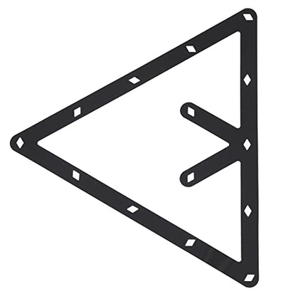 Magic Rack 8 9 10 Ball 57mm, 6Pcs Magic Pool Table Ball Holder, Film Billiards Magic Ball Rack Triangle, Black Billiard Rack Sheet for Pool Halls, Individual, 9.4x9.4in