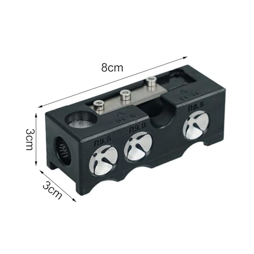 11-in-1 Aluminum Alloy Billiard pool Cue Tip Shaper Tool - Multifunctional Pool Cue Tips Replacement kit,Portable and Professional Pool Cue Repair Tool for Shaping & Replacement of Cue Tips Black