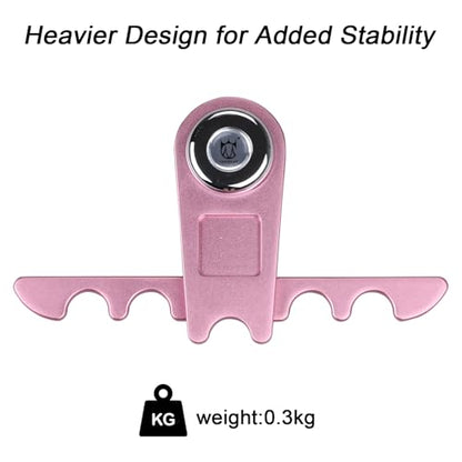 CROWN ME Portable Weighted Pool Cue Holder, Billiard Chalk Holder, Pink Cue Rest Cue Stick Holder, Aluminum Material, Storage Rack - color: Pink