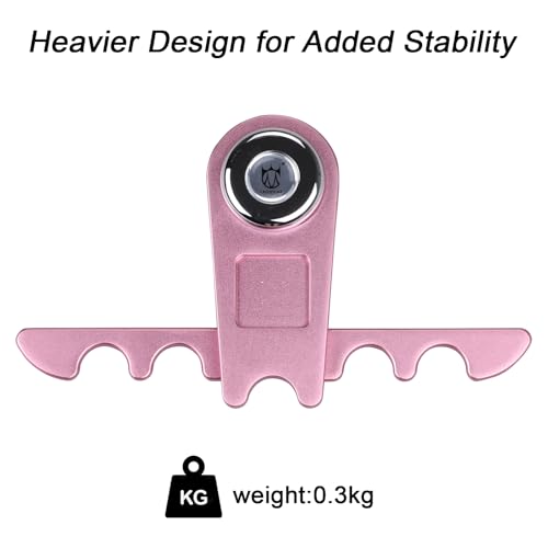 CROWN ME Portable Weighted Pool Cue Holder, Billiard Chalk Holder, Pink Cue Rest Cue Stick Holder, Aluminum Material, Storage Rack - color: Pink