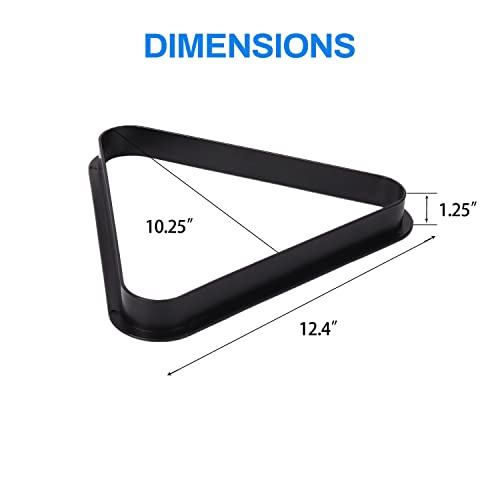 GSE Games & Sports Expert Black Plastic Billiard Pool Ball 8-Ball Triangle Racks / 9-Ball Diamond Pool Ball Racks Fit Standard 2-1/4" Billiard Pool Balls - color: Triangle Rack