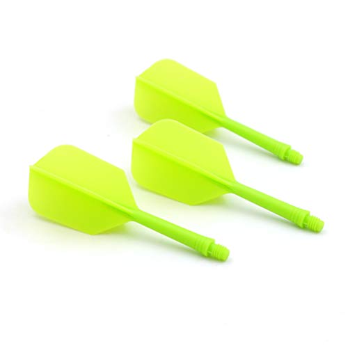 CUESOUL ROST Integrated Dart Shaft and Flights Medium,Slim Shape,Set of 3 - color: Green