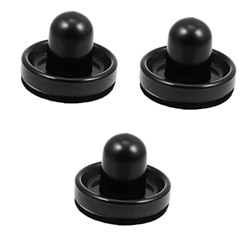POPETPOP 3sets Air Hockey Pusher Replacement Paddle Handle and Thick Felt for Tabletop Game Essential Accessories for Family Fun and Gameplay