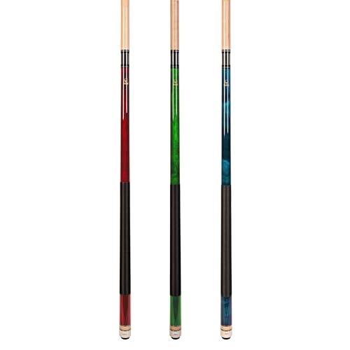 Set of Aska L2 Billiard Pool Cue Sticks, 58" Hard Rock Canadian Maple, 5/16x18 Joint, 13mm Hard Tip, Mixed Weights - style: Set of 3 Sticks