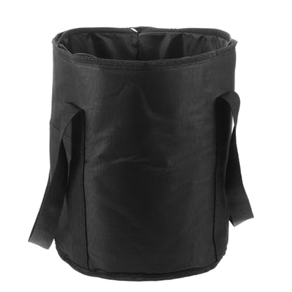 GARVALON Waterproof Hockey Equipment Bag with Reinforced Handles Large Capacity 25x28cm Hockey Gear Organizer for Pucks and Accessories Sturdy Black Carrying Case and Storage