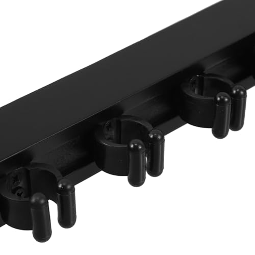 Cabilock Wood Billiard Cue Rack 8-hole Solid Wood Wall-mounted Pool Cue Holder with Bridge Stick Organizer for Home and Game Room