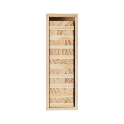 VEVOR Tumbling Timber Toy, 54 Blocks, Pine Wood Tumbling Tower Game with Storage Crate, Tumble Tower Blocks, Multiple Ways to Play Wooden Stacking Game for Indoor and Outdoor Family Gatherings