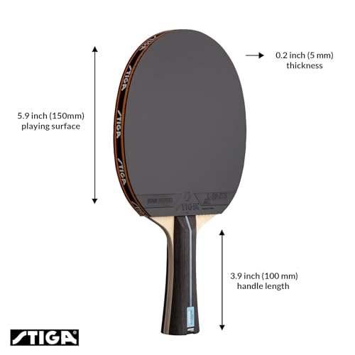 STIGA Banda Allround Future System, 5-Ply Table Tennis Bat, Star Future S Rubber, ITTF Approved, Mid-Level - style: Allround Future Master - Black, Red