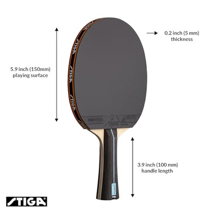 STIGA Banda Allround Future System, 5-Ply Table Tennis Bat, Star Future S Rubber, ITTF Approved, Mid-Level - style: Allround Future Master - Black, Red