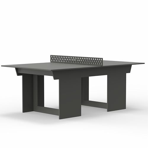 Lounge Concepts Outdoor Ping Pong Table | All Weather Table Tennis | Outdoor Gaming | Outdoor Game Sets | HDPE Ping Pong Table - color: Grey