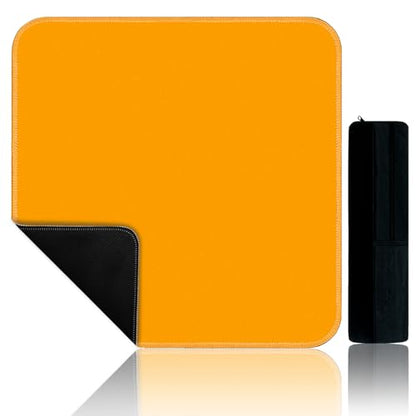 Classic Mahjong Mat for Mahjong Night - 31.5"x31.5" Non-Slip Gaming Table Cover with Carrying Bag (Orange) - color: Orange