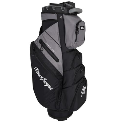 MacGregor MACLOCK Ultimate Divider System Cart Bag with 14 Way Organizer Divider Top and Individual Club Locking Slots - color: Black/Grey