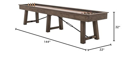 Plank & Hide - Isaac Shuffleboard Table - size: 12'