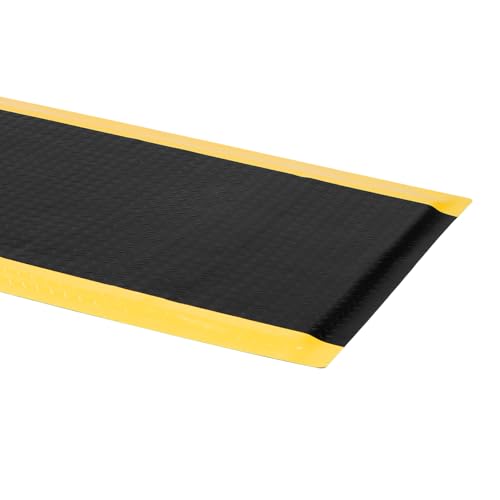 2 x 5 FT Anti Fatigue Mats Industrial 15/16 Inch Thick Soft Sponge Ergonomic Mat Durable Heavy Duty Diamond Plate for Standing Non Slip Industrial Grade Floor Mat for Leg & Back Pain - size: 59.9"L x 23.6"W x 0.9"Th