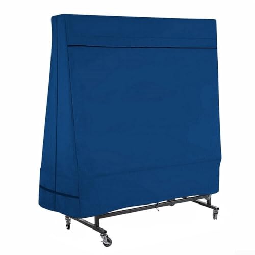 Waterproof Table Tennis Cover, Oxford Fabric Pong Table Protector With Adjustable Straps, Weatherproof Outdoor Grill Cover For Rain Snow Sun, Blue