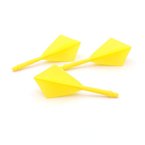 CUESOUL ROST Integrated Dart Shaft and Flights Medium,Diamond Shape,Set of 3 - color: Yellow