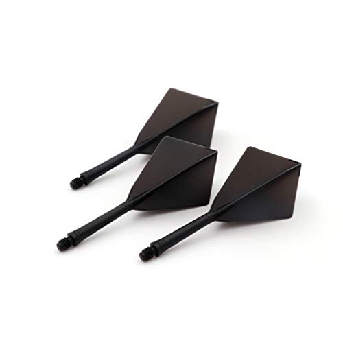 CUESOUL ROST Integrated Dart Shaft and Flights Medium,Diamond Shape,Set of 3 - color: Black