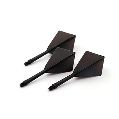 CUESOUL ROST Integrated Dart Shaft and Flights Medium,Diamond Shape,Set of 3 - color: Black