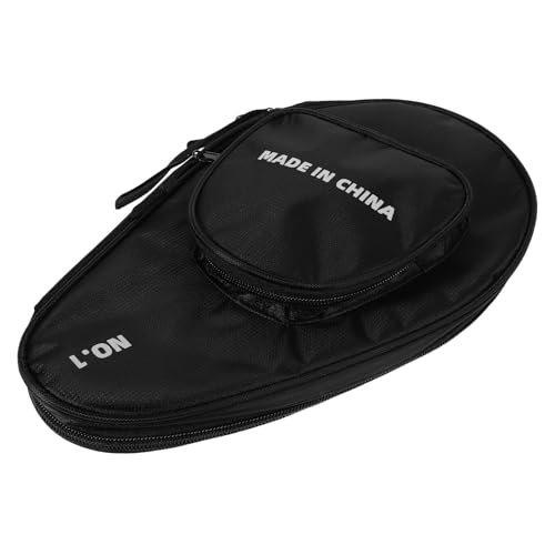 Cabilock Table Tennis Paddle Bag Double Racket Case with Waterproof Cover Large Capacity Paddle Storage Organizer for 2 Rackets and 7 Balls Gourd-shaped Protective Carrying Case for Sports