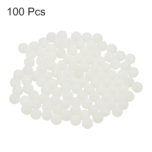 uxcell 100Pcs Nylon Bearing Balls 4mm Polishing Solid Ball, G2 Precision, White - size: 4mm