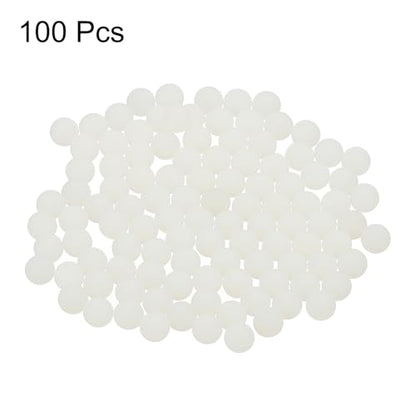 uxcell 100Pcs Nylon Bearing Balls 4mm Polishing Solid Ball, G2 Precision, White - size: 4mm
