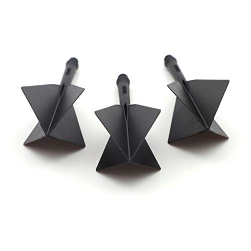 CUESOUL ROST Integrated Dart Shaft and Flights Medium,Diamond Shape,Set of 3 - color: Black