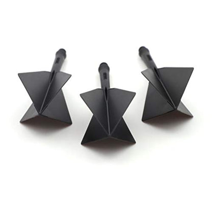 CUESOUL ROST Integrated Dart Shaft and Flights Medium,Diamond Shape,Set of 3 - color: Black
