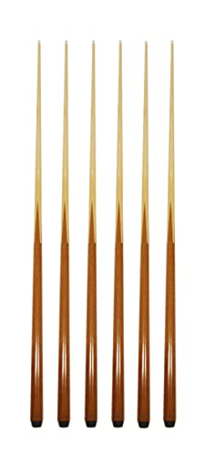 HAN'S DELTA Set of 6 Pool Cues 36"/42"/48"/57" Real 4-Prong House Bar Billiard Pool Cue Stick - color: 6 Cues(52")