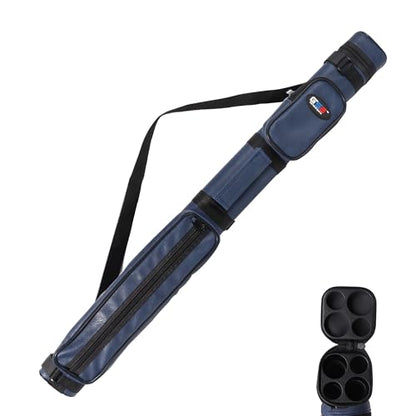 GSE Games & Sports Expert 2x2 Deluxe Hard Billiard Pool Cue Stick Carrying Case, Billiard Cue Case, Billiards Accessories (Several Colors Available) - color: Square - Blue