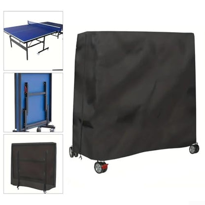 210D Oxford Table Tennis Table Cover Waterproof with Zipper for Outdoor for PING Pong Table 65x27.5x72.8 Inch Protection All Season