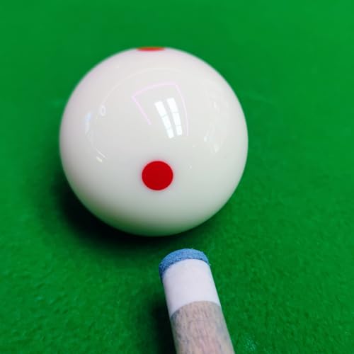 Red Dot Billiards Ball with Gloves – 2.25 Inch Regulation Practice Pool Ball for Spin & Aim Mastery, Perfect for Beginners to Pros Pool Table Accessories