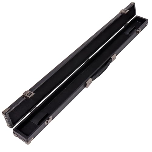 GSE Games & Sports Expert Billiard Pool Cue Stick Hard Box for 2-Piece Pool Cue Stick, Billiard Carrying Case Holds 1 Butt and 1 Shaft - color: Black