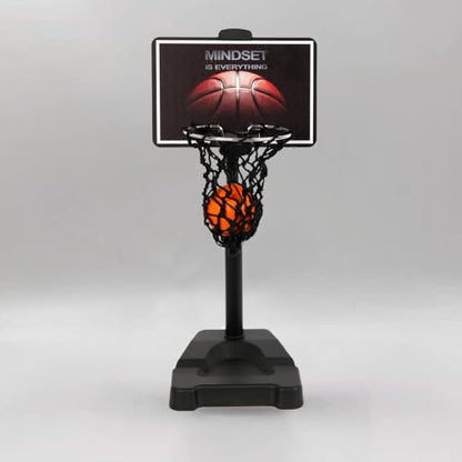 GYSH Mini Desktop Basketball Hoop for Office,Tiny Tabletop Basketball Game Toy,Desk Toys for Office for Adults,Indoors Smallest Foam Basketball,with Phone Holder(Stands) - style: Basketball Stands