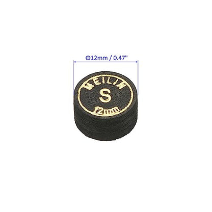 M METERXITY Pool Cue Tips - Laminated Billiard Cue Tips Multiple Layer Faux Leather Apply to Pool Cues/Snooker - size: 12mm, style: Soft
