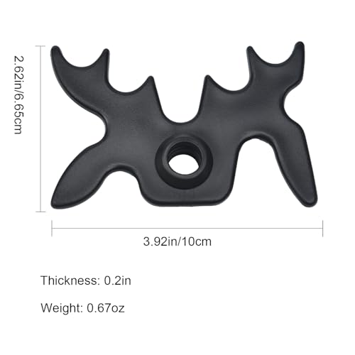 4Pack Pool Billiard Cue Bridge Head, Plastic Billiard Pool Cue Accessories for Pool Table, Black Plastic Slip-On Bridge Portable Moosehead Bridge Head